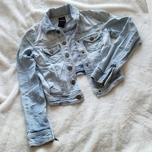 Material Girl Stylish Cropped Denim Jacket